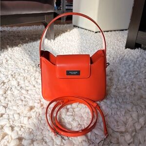 Kate Spade Orange Sam Icon Mini Leather Bag